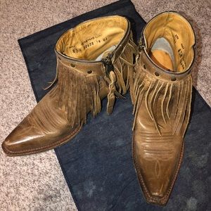 Corral leather fringe boots 8.5 size